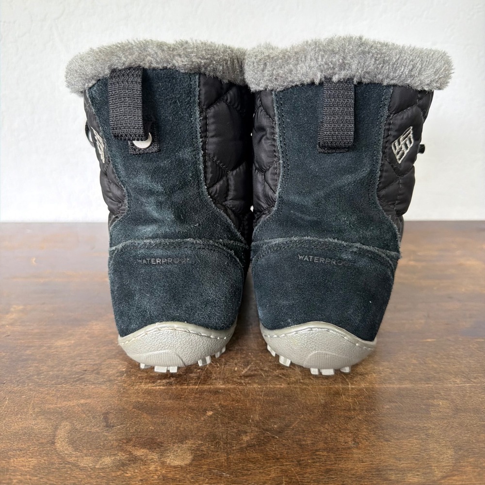 Columbia Boots Women's 8.5 Minx Shorty Omni Heat Black Quilted Insulated Winter - Picture 5 of 9